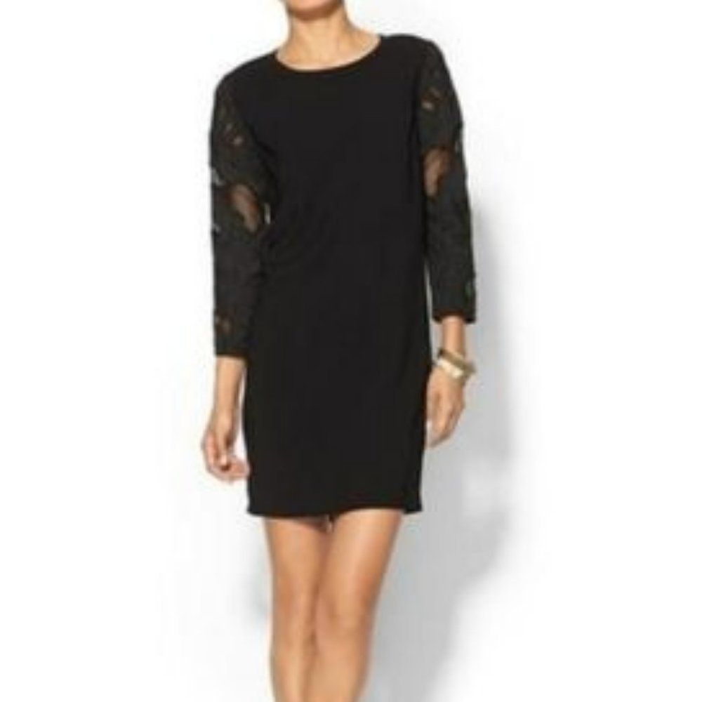 NWT Piperlime Lace Sleeve Black Dress